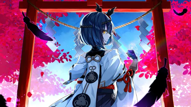 Tengu 'Kujou Sara' - Genshin Impact（動漫電子遊戲） 4K 壁紙