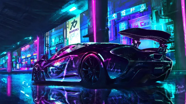 Thành phố đêm siêu xe Mclaren tải xuống