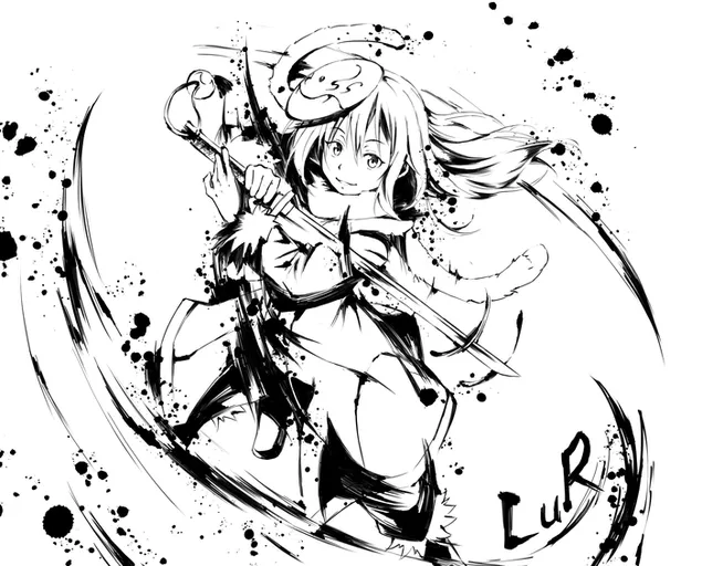 轉生為西姆的那件事 : Rimuru Tempest (Black & White) 4K 壁紙