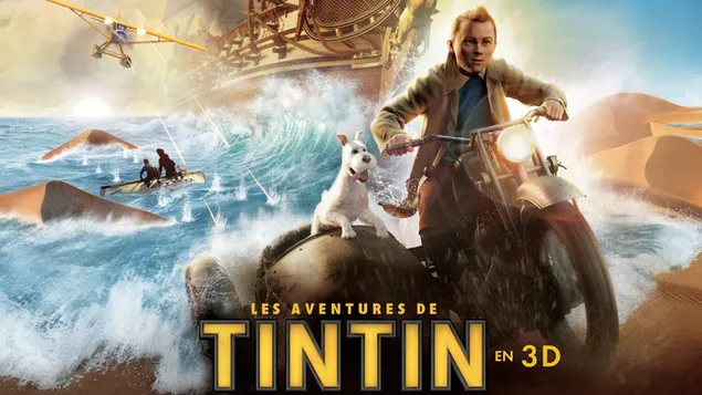 Páipéar balla Scannán ar an eachtraí de Tintin2K