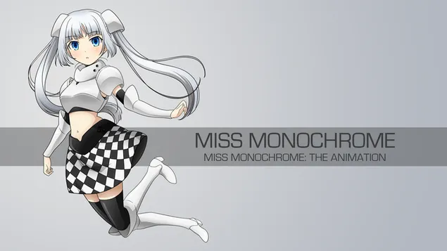 The android singer, miss monochrome 4K wallpaper