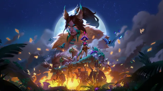 The Bestial Huntress „Nidalee” – League of Legends (LOL) 8K háttérkép