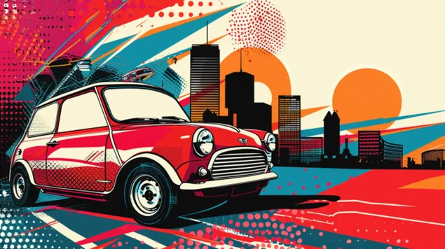 Klasični automobil Mini Cooper: testament bezvremenskog britanskog inženjeringa i dizajna 8K pozadina