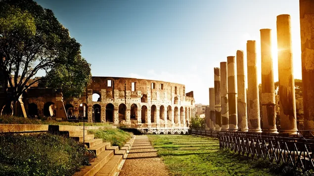 Colosseum, Roma 2K wallpaper