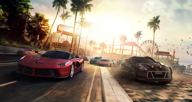 Juego The Crew - Carreras de autos Ferrari y Nissan 2K fondo de pantalla