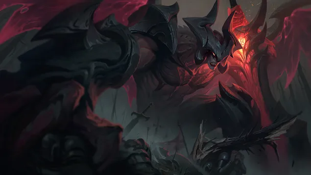 Darkin Blade 'Aatrox' Splash Art - 英雄聯盟 [LOL] 8K 壁紙
