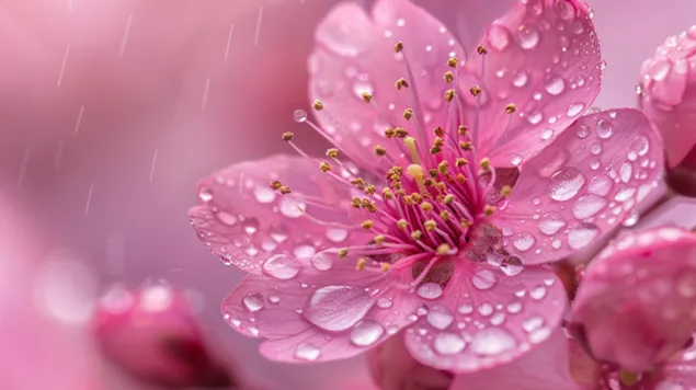 A cseresznyevirágok finom varázsa megragadja a tavasz esszenciáját 8K háttérkép