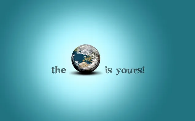 De aarde is van jou! mooie blauwe achtergrond download