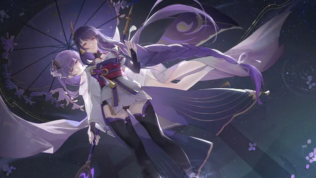 The Electro Archon 'Raiden Shogun' : Genshin Impact (Video Game Anime) 4K wallpaper