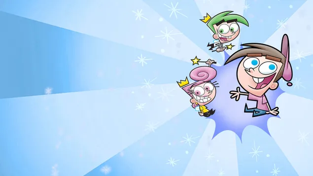 Персонажі мультфільму Fairly OddParents у синьому аніме завантажити