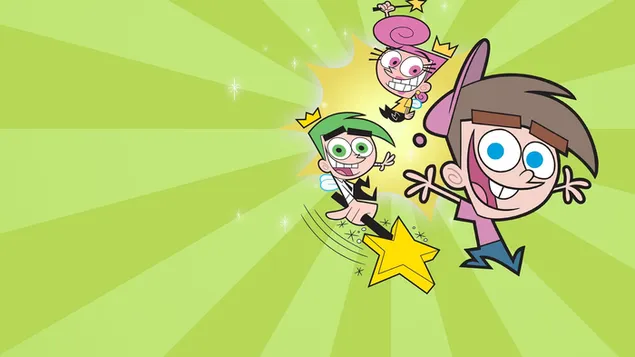 Los personajes de la familia de la serie de dibujos animados de los  padrinos mágicos HD descarga de fondo de pantalla