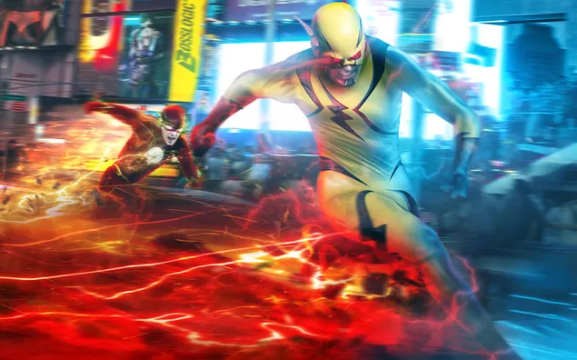 Seri Flash - Flash vs. Reverse-Flash 2K wallpaper