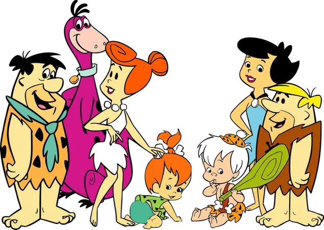 Keluarga kartun Flintstones 2K kertas dinding