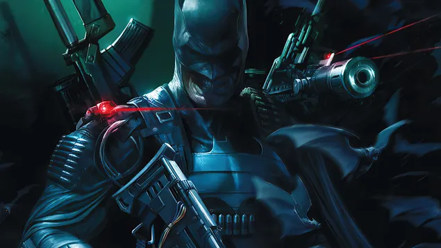 the grim knight batman with guns baixada