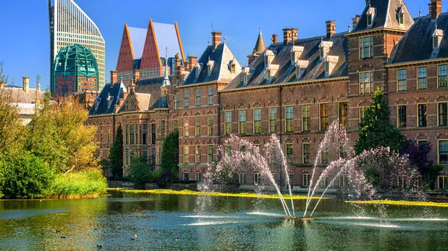 Haag, binnenhof palace holland 2K tapet