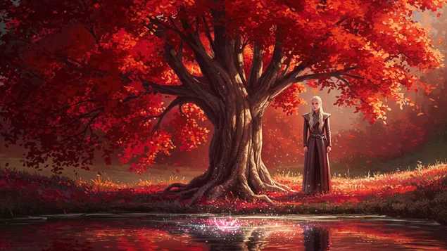 יורש המצודה האדומה תחת עץ הווירווד הקדוש HD טפט