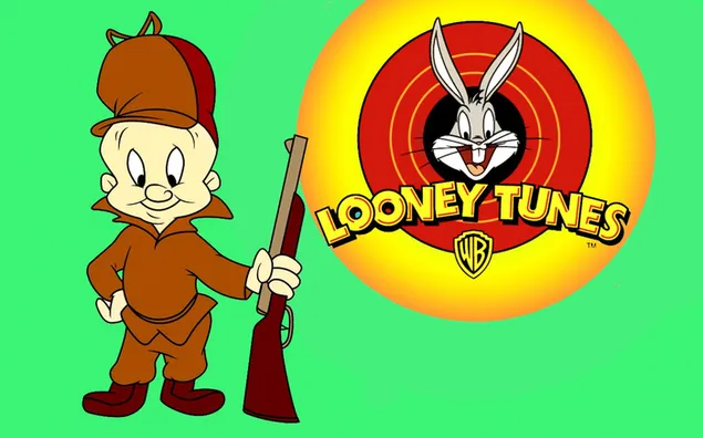 Der Jäger Elmer Fudd und Bugs Bunny 2K Hintergrundbild