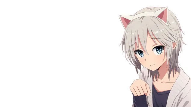 The idolmasters cinderella girls: anastasia dengan telinga kucing 4K kertas dinding
