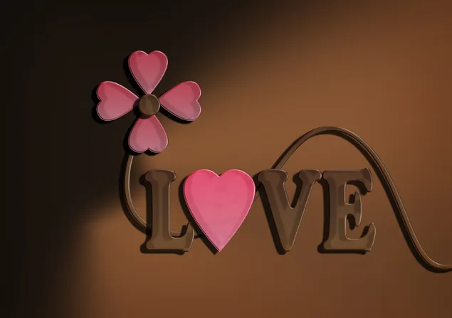 teksti love with four leaf apila lataa