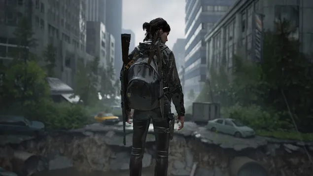 The Last of Us videospil anime pige regnfulde zone