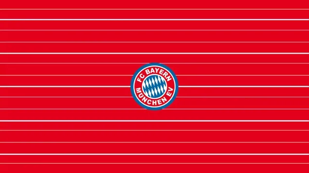 The logo of the German Bundesliga football club Bayern Munchen on a red background
