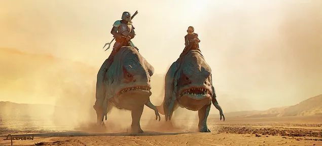 Hình nền Khung cảnh sa mạc chương 3 của Mandalorian 4K