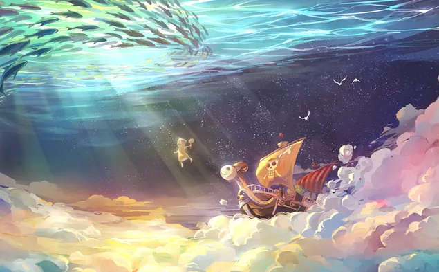 The Merry under the ocean - one piece HD wallpaper