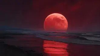 the moon reflecting in the sea and the wonderful coastal view download