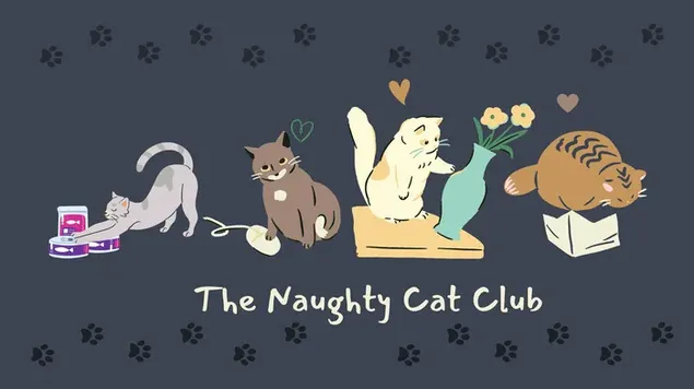 The Naughty Cat Club 4K wallpaper download