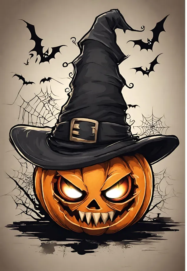 Der orange Kürbis ist gruselig und allein ist der Kürbis sehr böse 2K Hintergrundbild