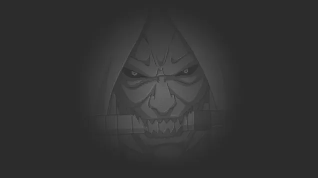 parca drzi noz cez zuby stiahnut