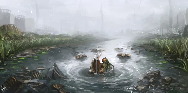 La súplica de un metal oxidado 2K fondo de pantalla