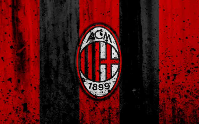 Els colors vermell i negre de l'equip del club de futbol italià AC Milan, fundat el 1899 4K fons de pantalla
