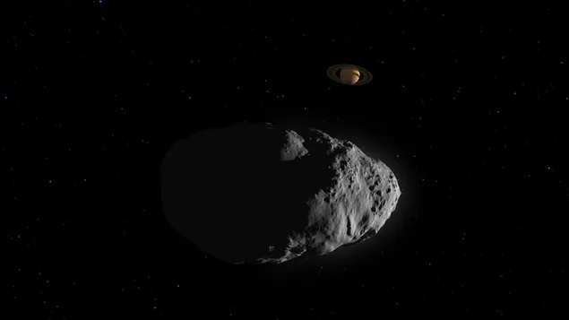 De ringplaneet Saturno 4K achtergrond