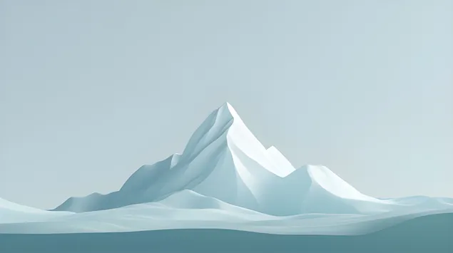 ความสงบของความสันโดษ: ยอดเขาอันบริสุทธิ์ในความสง่างามแบบเรียบง่าย 8K วอลเปเปอร์