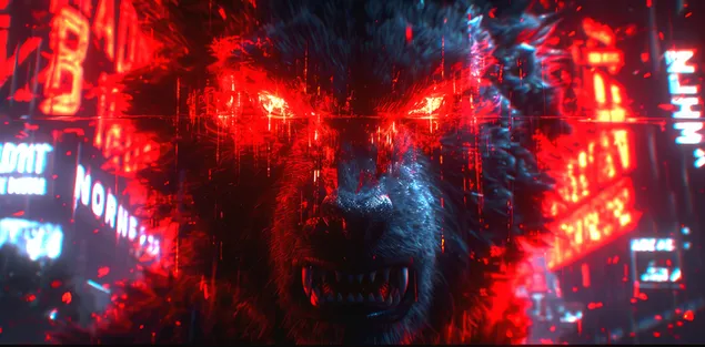 紅眼神奇動物銳利的目光 4K 壁紙