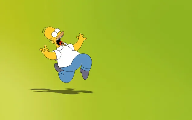 De tekenfilm van Simpsons baarde Homer Simpson zorgen 2K achtergrond