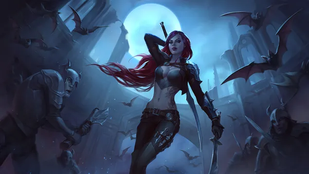 Páipéar balla The Sinister Blade 'Katarina' : League of Legends (LOL)4K