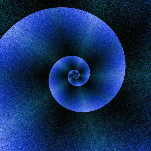 Siyah ve Mavi Renklerde Sarmal, Bitmeyen Ve Mutlak 2K duvar kağıdı