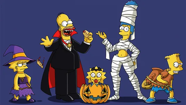 The spooky Simpsons family