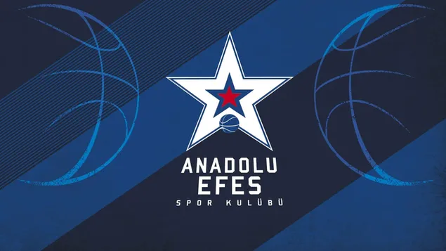 Het teamlogo van Anadolu Efes, het Turkse basketbalteam