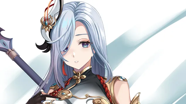 Taustakuva The Transcendent One palauttaa "Shenhe" - Genshin Impact (anime-videopeli) 4K