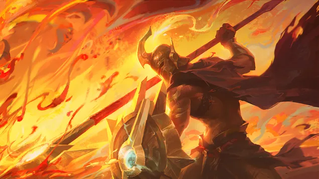 Nesalomljivo koplje 'Pantheon' - League of Legends [LOL] 4K pozadina