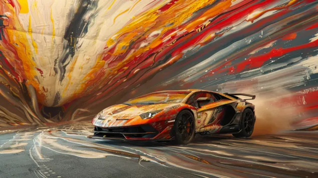 Tapeta Neprekonateľná sila Lamborghini Aventador SVJ 8K