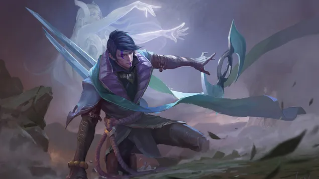 忠实的“厄斐琉斯”武器 - 英雄联盟 (LOL) 4K 壁纸