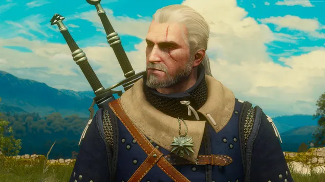 The Witcher 3: Wild Hunt - Geralt (fantasiekunst)