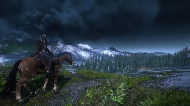 The Witcher 3 - Wild Hunt (Geralt in de bergen)