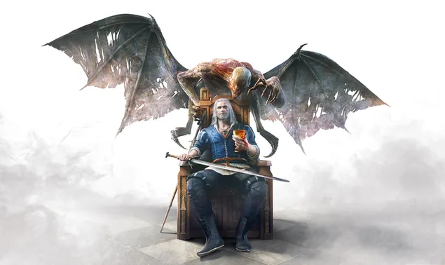 Muat turun The Witcher 3 - Wild Hunt (Geralt of Rivia dan raksasa)