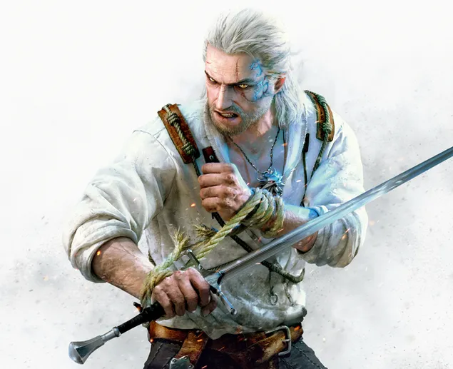 The Witcher 3 - Wild Hunt (Geralt of Rivia met zwaard)