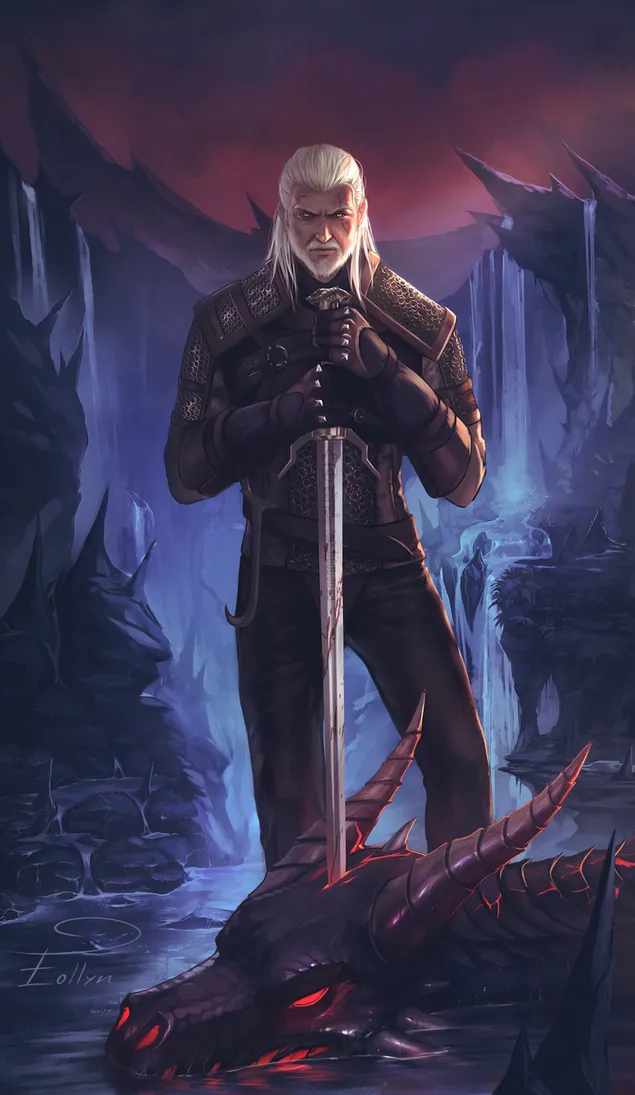 The Witcher 3: Wild Hunt, die Hauptfigur des Videospiels Geralt of Rivia herunterladen